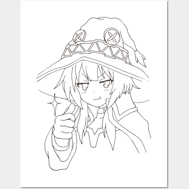 Megumin Sketch [Anime] Wall Art by Tad